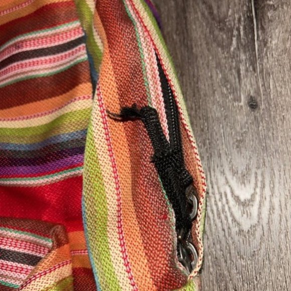 Vans Off The Wall Multi-color Striped Backpack Bag - Picture 4 of 8